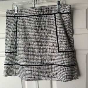 Ann Taylor Factory Black and White A-Line Skirt